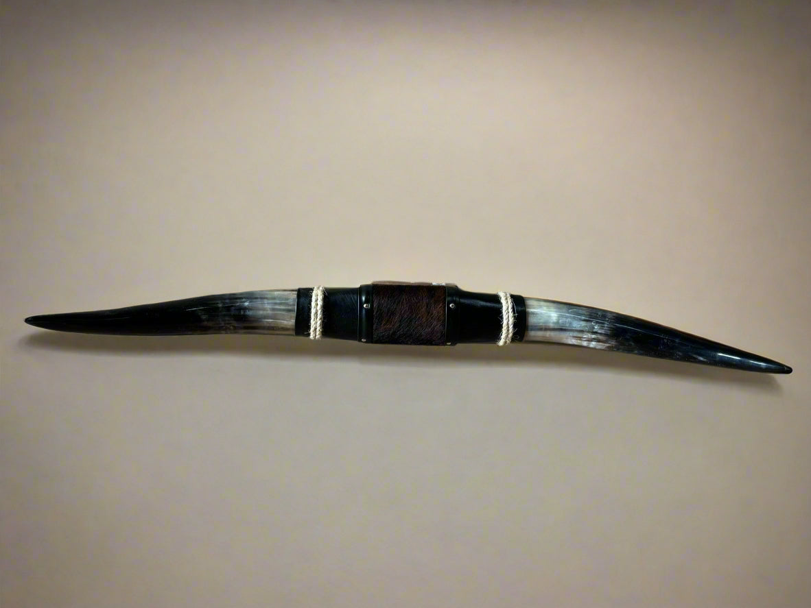 Jefe's XXXL "Cuatro Pies” Bull Horns - Polished Steer Longhorn Mounted Taxidermy - South West Tex-Mex Art - Cowboy Country Ranch Nature Decor