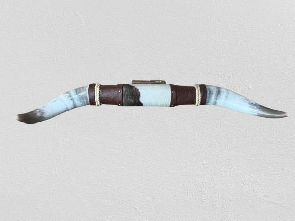 Jefe's SPECIAL #879 - 33" - XXL "Tres Pies" Bull Horns - Polished Steer Longhorn Mounted Taxidermy - South West Art Cowboy Ranch Wall Decor