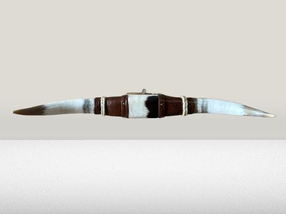 Jefe's SPECIAL #1029- 30" - XL "Doble Grande" Bull Horns - Polished Steer Longhorn Mounted Taxidermy South West Art Cowboy Ranch Wall Decor