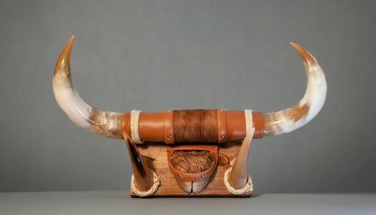 Jefe's Large w/Hoof “Doble c/Pesuña” Horns - Polished Mounted Bull Horns - Steer South West Art Decor