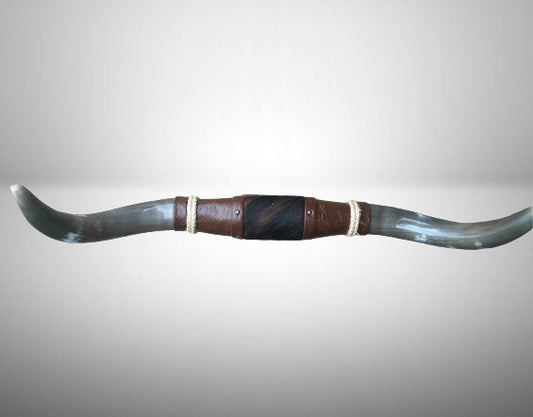 Jefe's SPECIAL #750: XL "Doble Grande" - 27" - Mocha & Curved Black Tip Horns - Polished Mount Longhorn Steer Bull Cowboy Art Decor