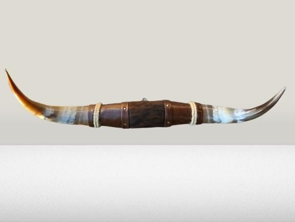 Jefe's SPECIAL #844 - 27" - XL "Doble Grande" Bull Horns - Polished Steer Longhorn Mounted Taxidermy South West Art Cowboy Ranch Wall Decor