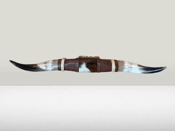 Jefe's SPECIAL #1036- 31" - XL "Doble Grande" Bull Horns - Polished Steer Longhorn Mounted Taxidermy South West Art Cowboy Ranch Wall Decor