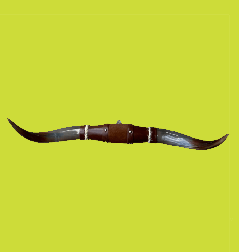 #245 SPECIAL: Triple Brown - Large "Doble” - Handcrafted Polished Mounted Steer Horn Tex-Mex Bull Cow Art Decor