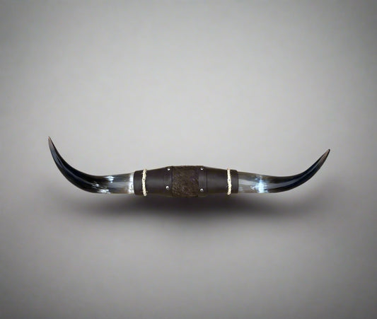 Jefe's Large “Doble” Horns - Polished Steer Bull Longhorn Mounted Taxidermy South Native Art - Cowboy Country Cattle Ranch Farm Truck Decor