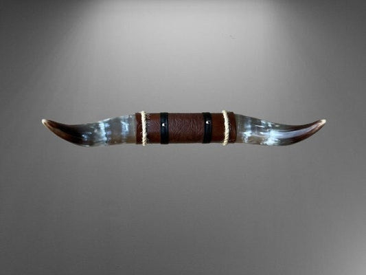 Jefe's SPECIAL #690: Medium "Sencillo" - 19" - Mahogany & Grey Brown Tip Horns - Polished Mount Longhorn Steer Bull Cowboy Country Art Decor